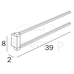 Inda Divo A15150CR 2-lids handdoekhouder chroom