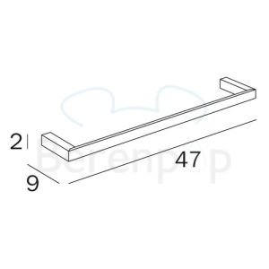Inda Divo A1518BCR handdoekhouder 47cm chroom