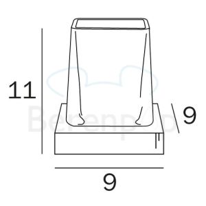 Inda Divo - Mito A2010ZCR21 bekerhouder gesatineerd glas/ chroom