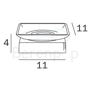 Inda Divo - Mito A2011ZCR03 soap holder clear transparent glass/ chrome