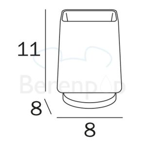 Inda Divo - Mito R1510B002 beker gesatineerd glas