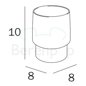 Inda Ego - Divo - Mito - Quadro R00100007 beker gesatineerd glas