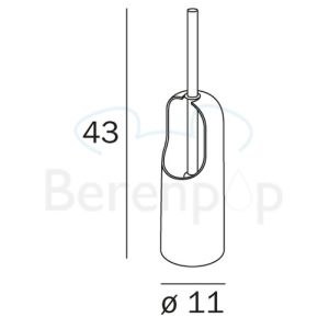 Inda Export A07140WW Toilettenbürstenhalter chrom/ Polypropylen weiß