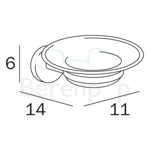 Inda Forum A36110CR21 soap holder satin glass/ chrome