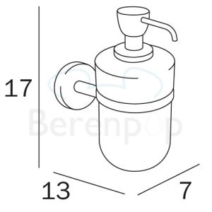 Inda Forum A36120CR21 Seifenspender satiniertes Glas/ Chrom