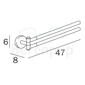 Inda Forum A36150CR 2-lids towel holder chrome