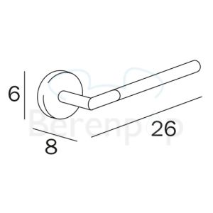 Inda Forum A3618ACR Handtuchhalter 26cm chrom