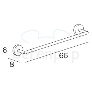 Inda Forum A3618CCR towel holder 66cm chrome