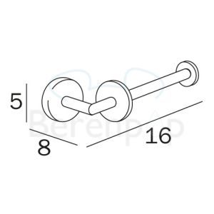 Inda Forum A36250CR Toilettenpapierhalter chrom