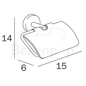 Inda Forum A36260CR Toilettenpapierhalter mit Ventil Chrom