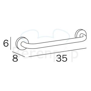 Inda Forum A3690ACR towel rail 35cm chrome