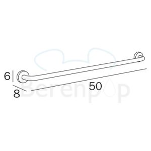 Inda Forum A3690BCR towel rail 50cm chrome