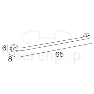 Inda Forum A3690CCR towel rail 65cm chrome
