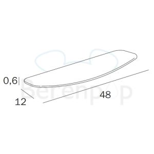 Inda Forum R76090 Glasplatte satiniertes Glas