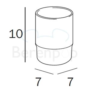 Inda Forum R76100 beker gesatineerd glas