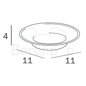 Inda Forum R76110 zeepschaal gesatineerd glas