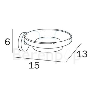 Inda Gealuna A10110CR03 soap holder transparent clear glass/ chrome