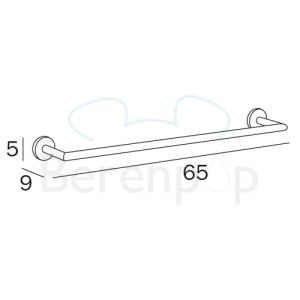 Inda Gealuna A1018CCR handdoekhouder 65cm chroom