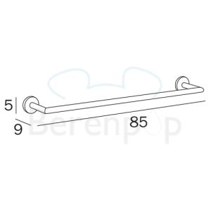 Inda Gealuna A1018DCR handdoekhouder 85cm chroom