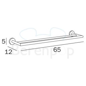 Inda Gealuna A1019CCR double towel holder 65cm chrome