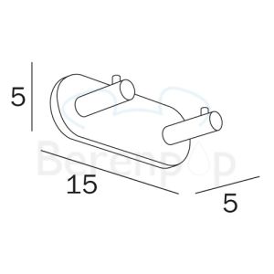 Inda Gealuna A1020BCR dubbele kledinghaak chroom