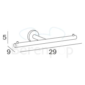 Inda Gealuna A1025CCR doppelt Toilettenpapierhalter chrom