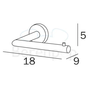Inda Gealuna A1025DCR Toilettenpapierhalter chrom