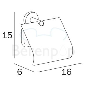 Inda Gealuna A10260CR Toilettenpapierhalter mit Klappe chrom