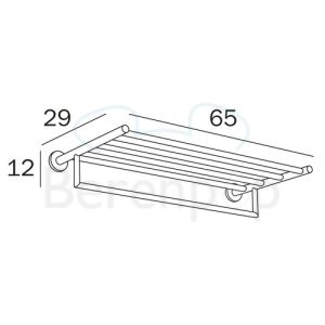 Inda Gealuna A10680CR handdoekenrek 65cm chroom