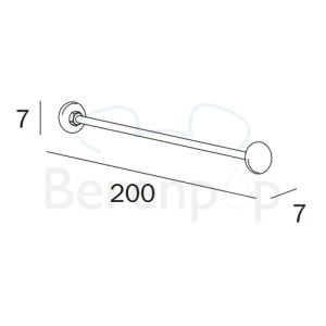 Inda Hotellerie A0148GCR douchestang 200cm messing verchroomd