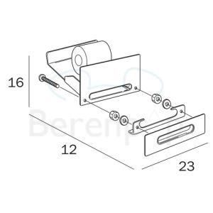 Inda Hotellerie A04270CR Toilettenpapierhalter für Waschbecken vertieftes Chrom