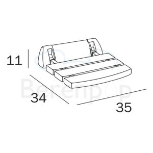 Inda Hotellerie A0436AWW klappbarer Duschsitz weiß