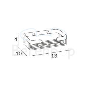 Inda Hotellerie - Europe A04500CR soap basket chrome