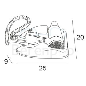 Inda Hotellerie A0452DWW losse haardroger met beveiligingsthermostaat wit