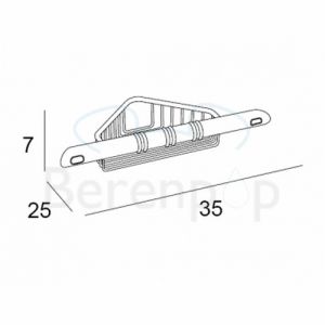 Inda Hotellerie A04620CR handgreep 35cm anti-slip met mandje chroom
