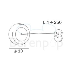 Inda Hotellerie A04660CR waslijn uittrekbaar 250cm chroom