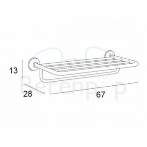 Inda Hotellerie A04690CR handdoekenrek 67cm chroom