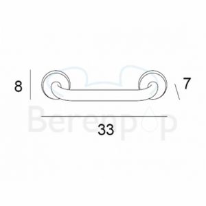 Inda Hotellerie A0490TCR handgreep 33cm chroom