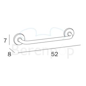 Inda Hotellerie A0494BCR towel holder 52cm chrome
