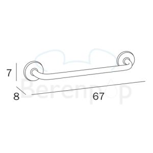 Inda Hotellerie A0494CCR towel holder 67cm chrome