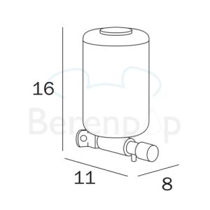Inda Hotellerie A05670CR zeepdispenser 0,5 liter chroom