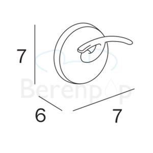 Inda Hotellerie - Colorella A23210CR kledinghaak chroom