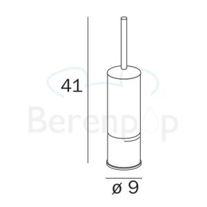 Inda Hotellerie - Europa - Colorella A3814ACR Toilettenbürstenhalter Chrom