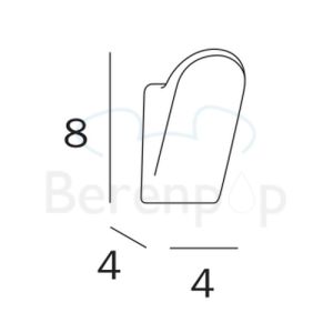Inda Hotellerie - Europe A38210CR kledinghaak chroom