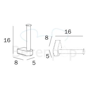 Inda Hotellerie - Europa A38250CR Toilettenpapierhalter ohne Klappe chrom