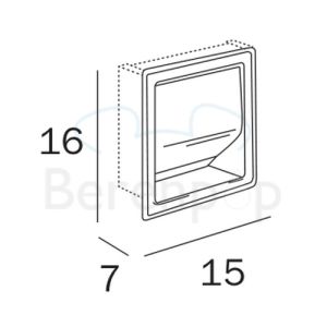 Inda Hotellerie A8028DAL Toilettenpapierhalter mit versenktem Deckel aus Edelstahl