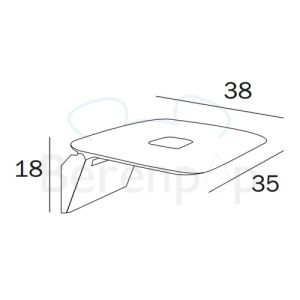 Inda Hotellerie AV036BNE klappbarer schwarzer Duschsitz