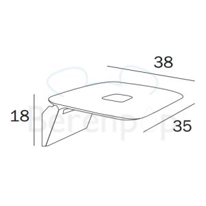 Inda Hotellerie AV036BWZ klappbarer Duschsitz weiß