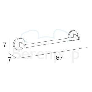 Inda Hotellerie A0418CCR towel holder 67cm chrome