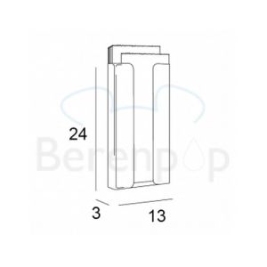 Inda Hotellerie AV0420AL Hygienetuchspender aus Edelstahl